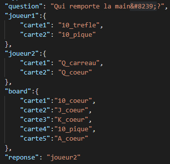 représente du code javascript permettant de vérifié les réponses de l'utilisateur